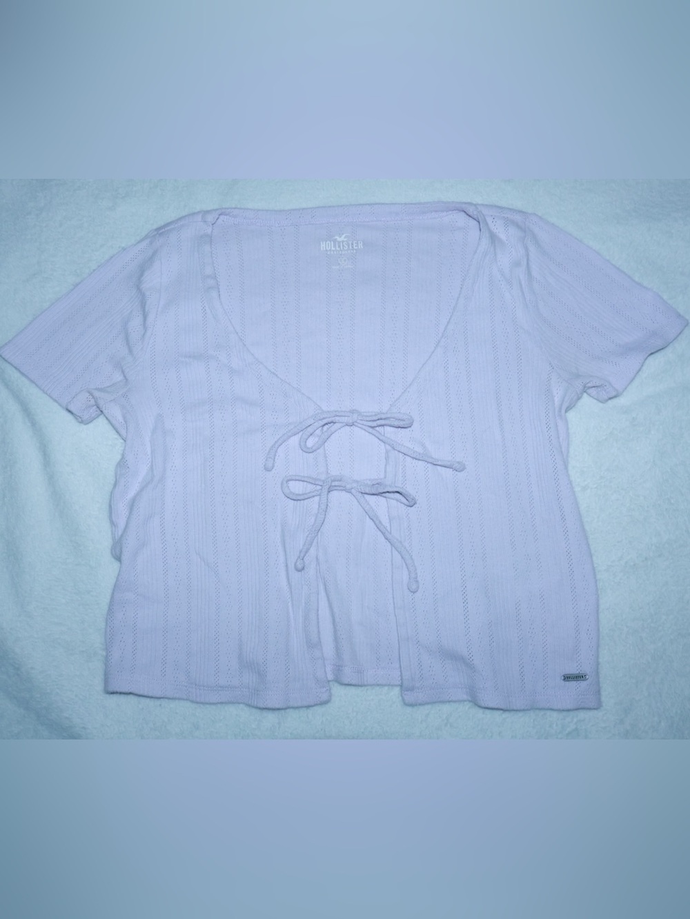 Hollister Light Lavender Tie-Front Top